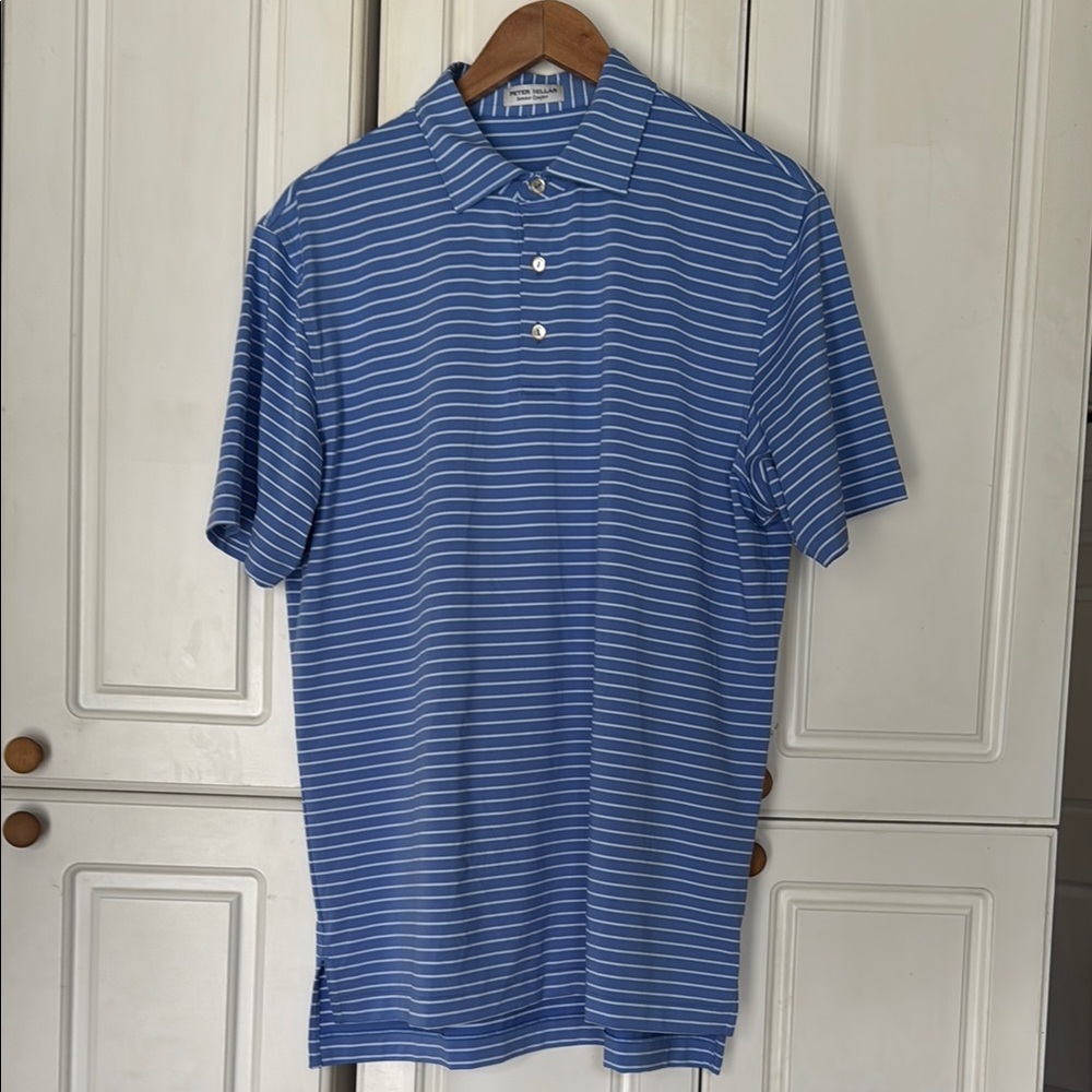 Blue Striped Polo Shirt